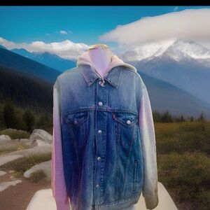 Levi’s Womens Vintage Fit Hooded Trucker Jean Jacket xl